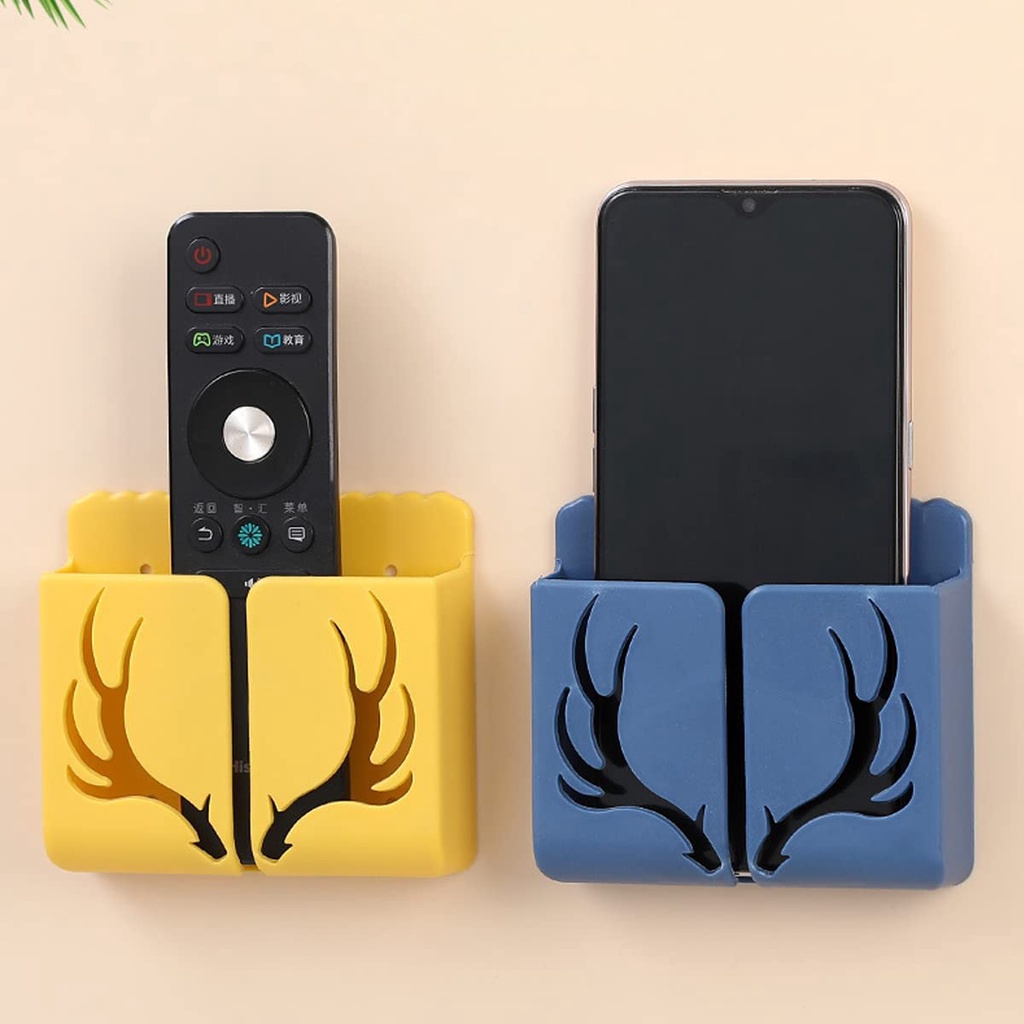 1Pc 10cm Hollow Antler Pattern PP Plastic Multi-purpose Wall-mounted  Charging Holder Storage Boxes For Mobile Phone Equipment