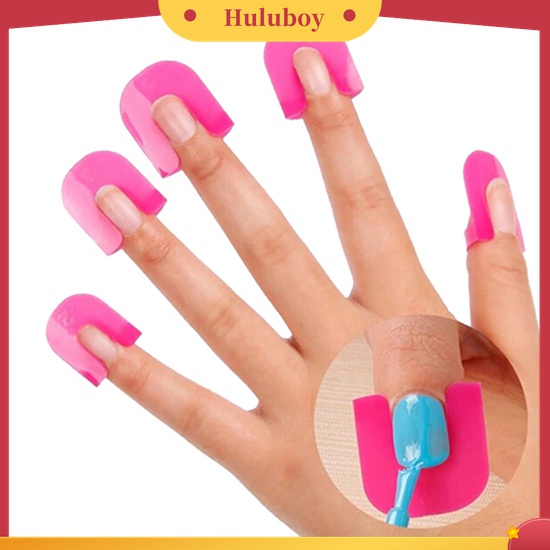 Huluboy Huluboy♡ 26pcs Klip Cetakan Kutek Anti Tumpah Bahan Plastik + 1pc Stiker