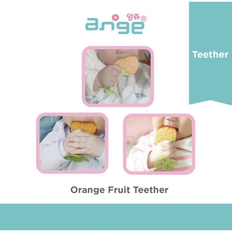 ANGE Fruit Teether With Clip And Case - Gigitan Bayi