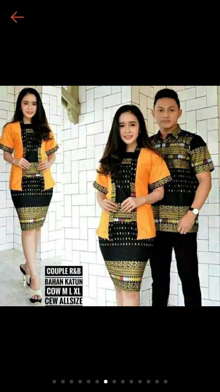 Batik Couple Set Rnb Span Pendek Kebaya Meyriska Hem