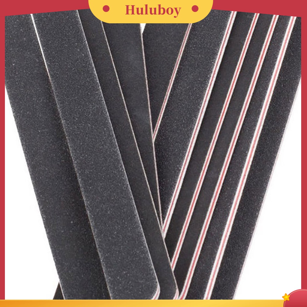 Huluboy Huluboy♡ 10pcs Kikir Kuku Bulat 100 / 180 Grit Untuk Manicure