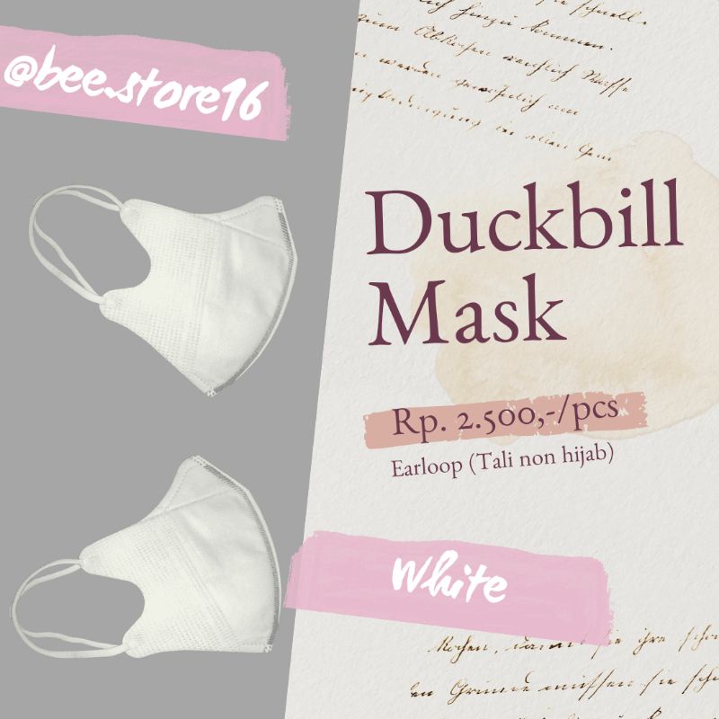 DUCKBILL MASK/MASKER DUCKBILL GARIS MIRIP SENSI