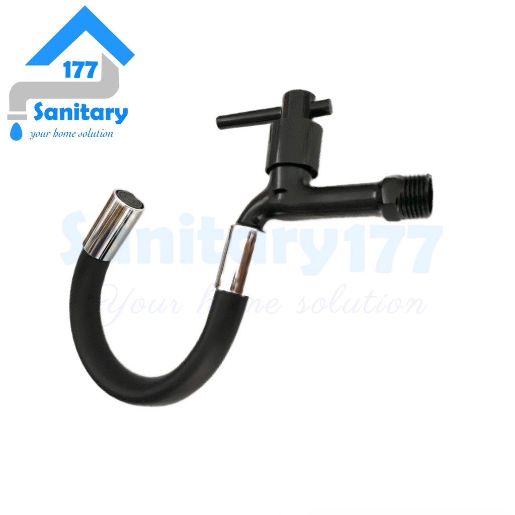 Kran bebek HITAM Fleksibel minimalis S169- keran sink Black dapur cuci piring flexible tembok hitam stainless wastafel bak dapur faucet kitchen set /S17-w9