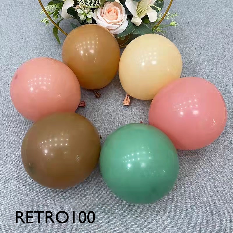 BALON LATEX WARNA RETRO100 VINTAGE 5 INCH (1 PACK = 200 PCS) TEBAL BALON PESTA ULANG TAHUN