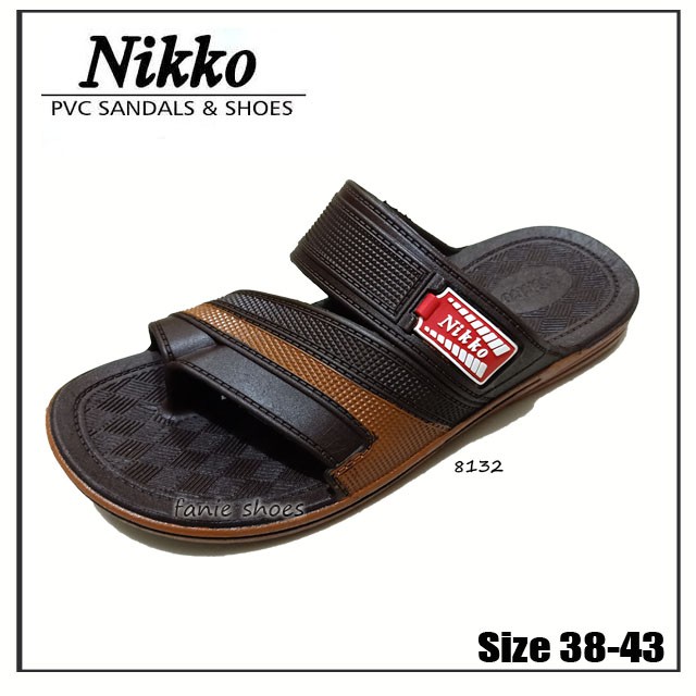 Nikko 8132 38-43 M-XL Sandal Pria Karet Sehari-hari / Sandal Santai / Sandal Bapak