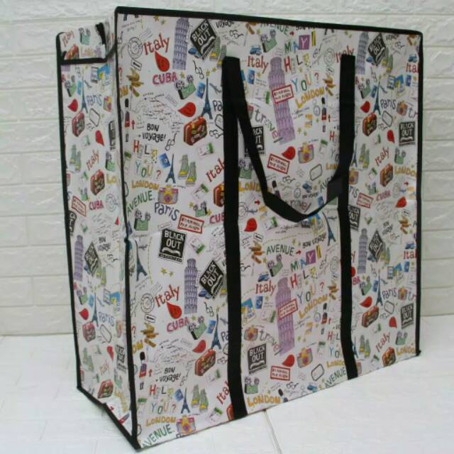 Tas Belanja Plastik Super JUMBO Totebag Travelbag Laundrybag Tas Jinjing Serbaguna