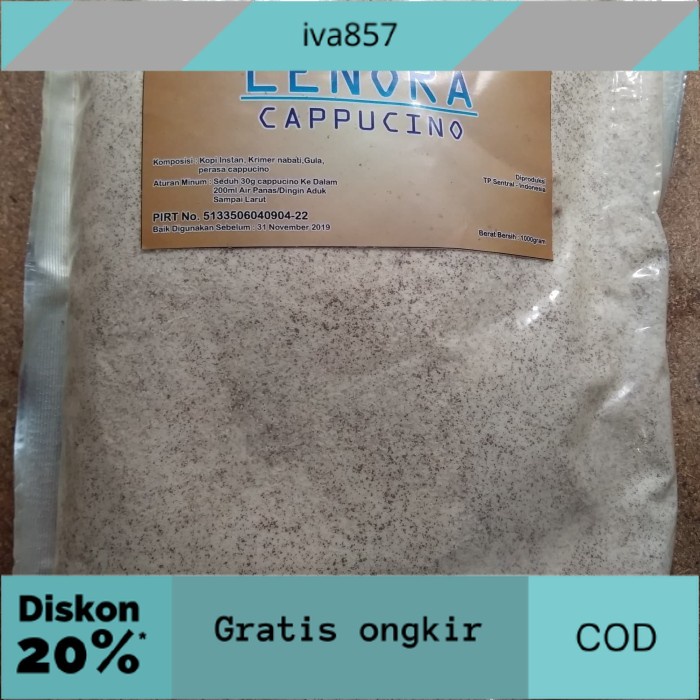 

PROMO bubuk minuman lenora 1kg - Capucino GRATIS ONGKIR