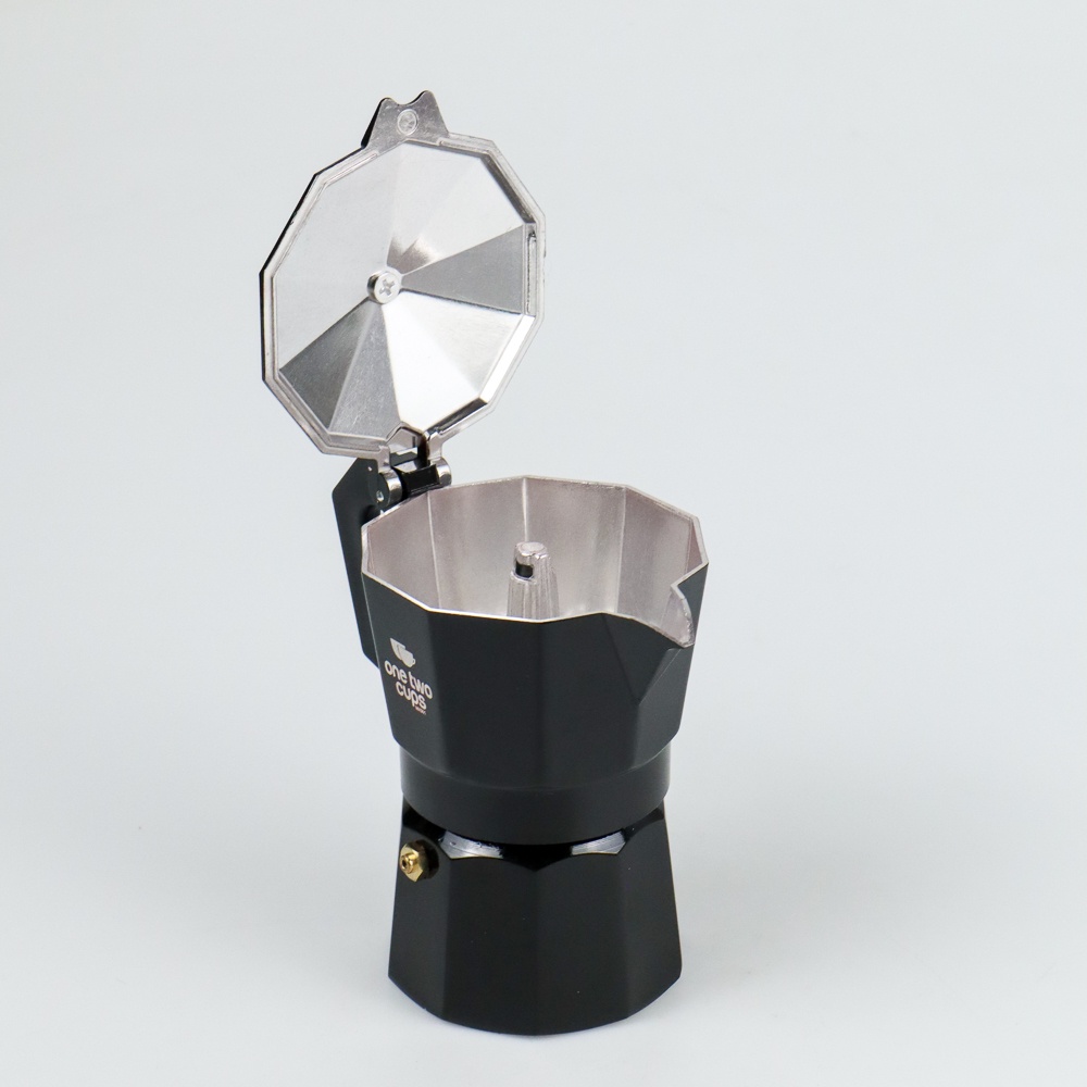 Espresso Coffee Maker Moka Pot Teko Stovetop Filter 150ml 3 Cups - MX001 - MXHZ01BK Black