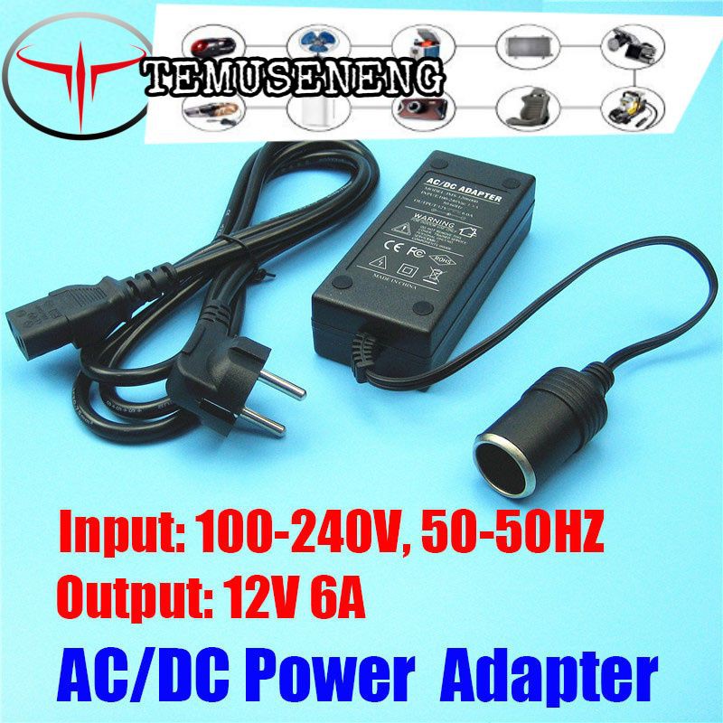 Power Suply Adaptor 6A 72 Watt Dc 12V Car Lighter Switch Compresor Pompa Kulkas Mobil Vacum Cleaner