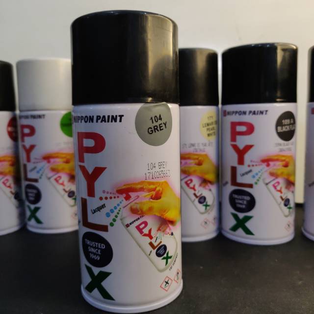 PYLOX NIPPON PAINT GREY 104 ABU-ABU CAT SEMPROT BODY CAT BESI 300cc