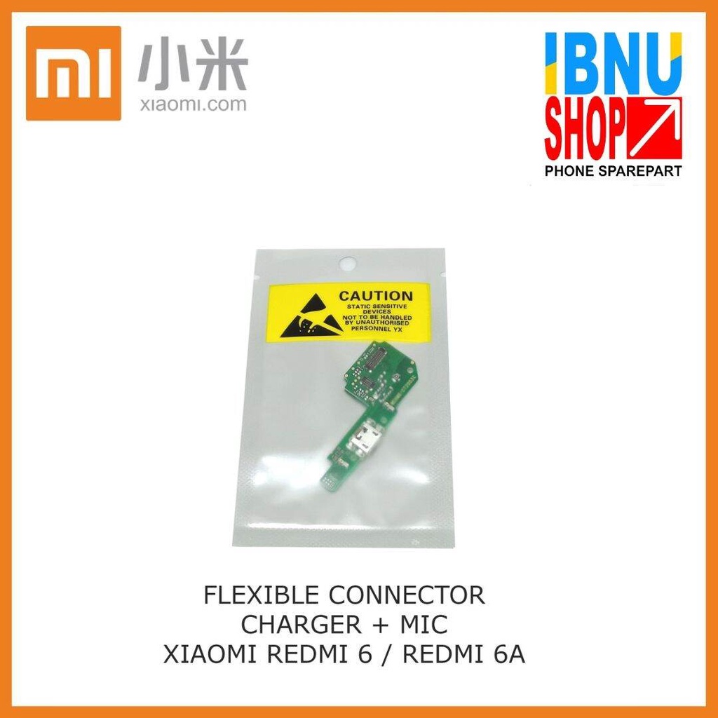 BOARD PAPAN KONEKTOR CONEKTOR CHARGER XIAOMI REDMI 6 REDMI 6A PLUG IN MIC ORIGINAL