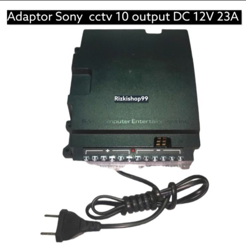 adaptor Sony Computer DC 12v 23A 10 output/adaptor cctv dan LED