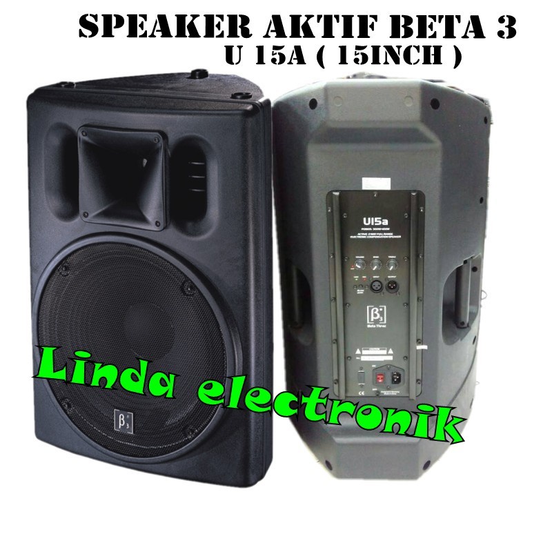 speaker aktif beta 3 u 15a beta3 u15a 15 inch 1 buah garansi resmi original