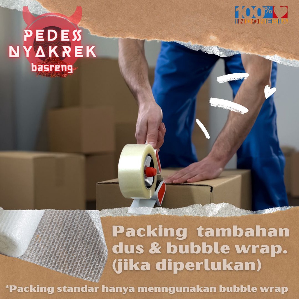 

Packing Tambahan Dus dan Bubble Wrap