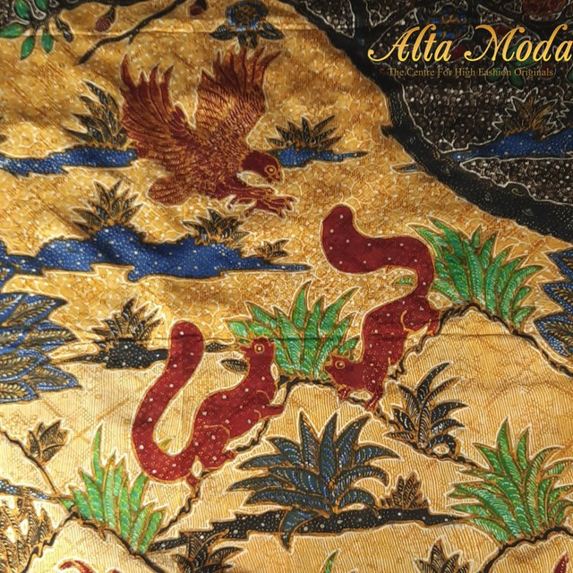 

Alta Moda Batik Tulis Asli - Bali Elang Hitam Coklat Merah Bata