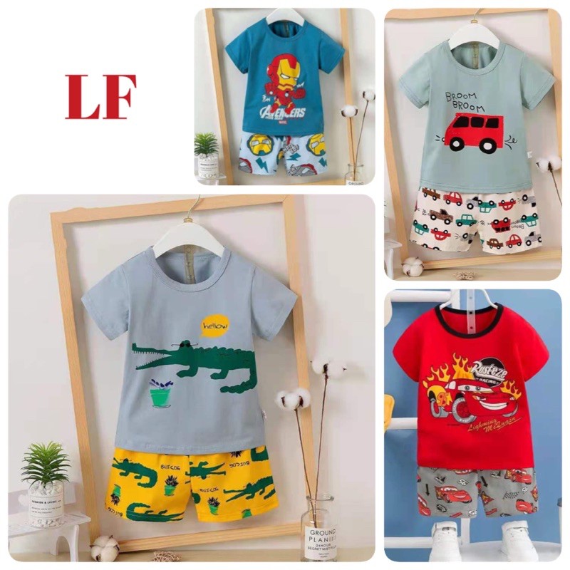 Mitolshop - setelan impor anak/ baju lengan pendek anak laki laki/ piyama impor kubao/ kubao/ piyama