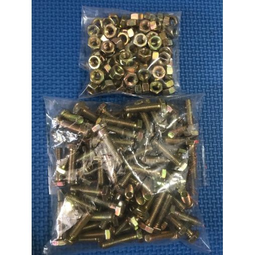 Paket 50 Pcs Baut 10 + Mur (6mm) x 3 cm