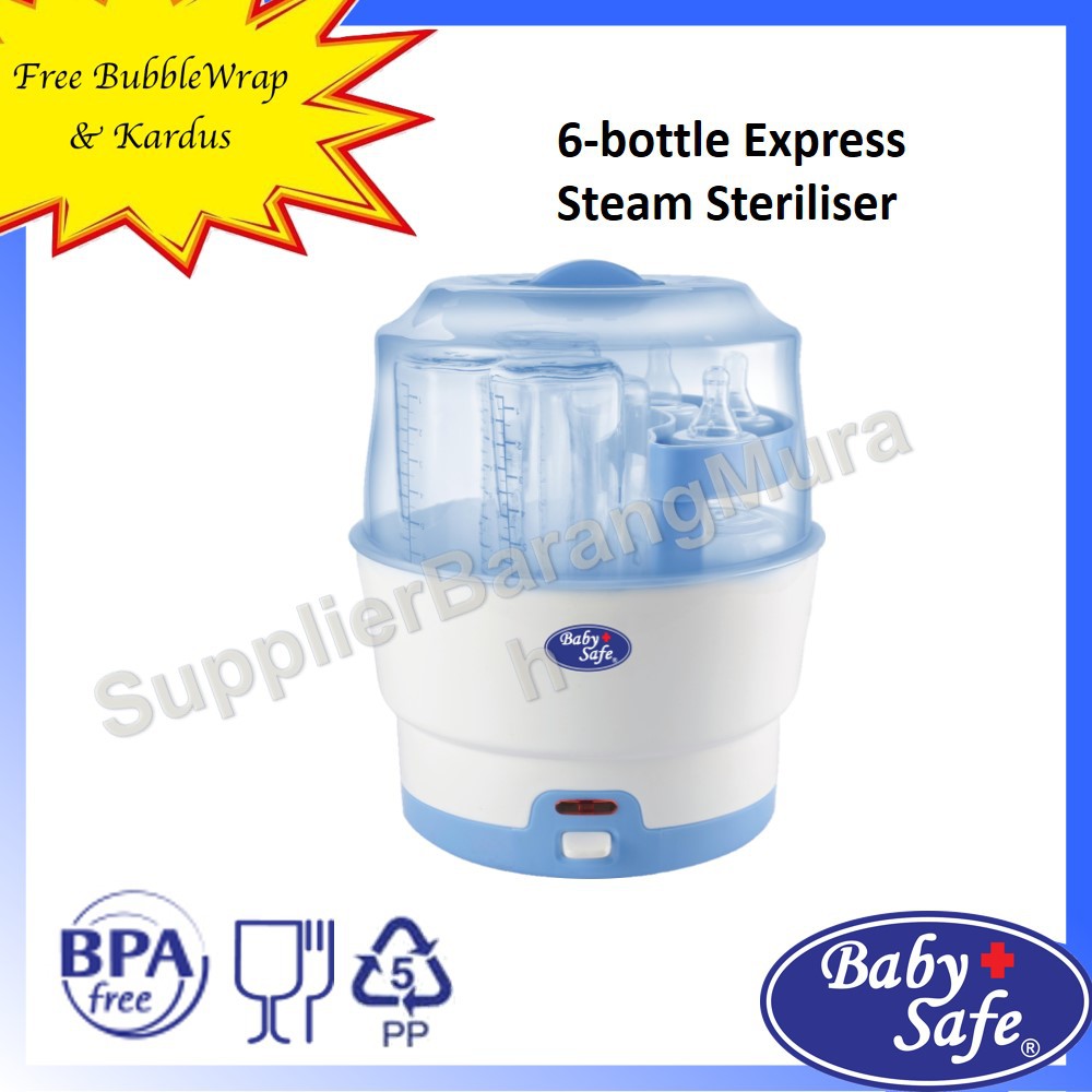 Baby Safe 6-bottle Express Steam Steriliser LB317 IB0093