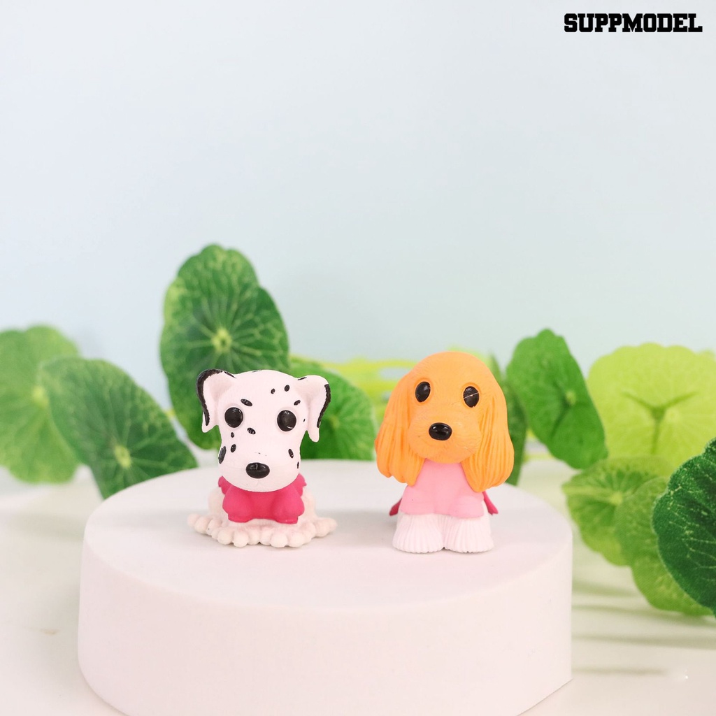 8 Pcs Miniatur Anjing Untuk Dekorasi Kue