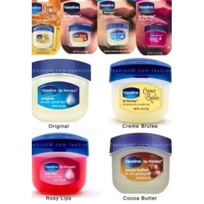 Vaseline Lip Balm Therapy Rosy pink Moisturizing Pelembab dan Pemerah Bibir Permanen Alami