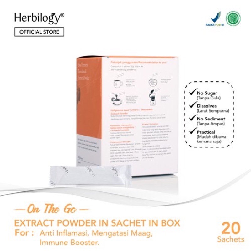 HERBILOGY ON THE GO JAVA TURMERIC ( TEMULAWAK ) EXTRACT POWDER