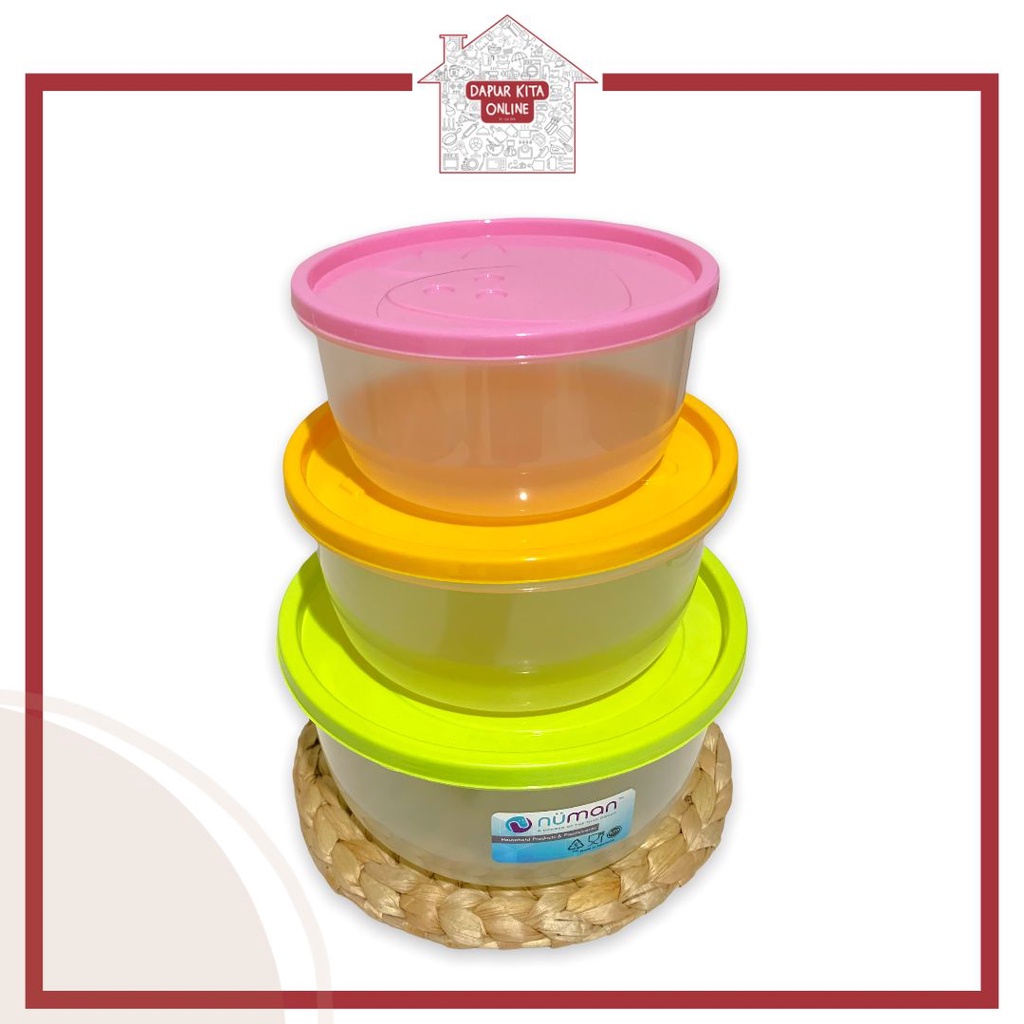 Bowl Set 3 IN 1 Numan isi 3 K8-001 / Toples Bowl Pelangi 5 IN 1 Numan isi 5 K8-502 / Numan Mangkuk W