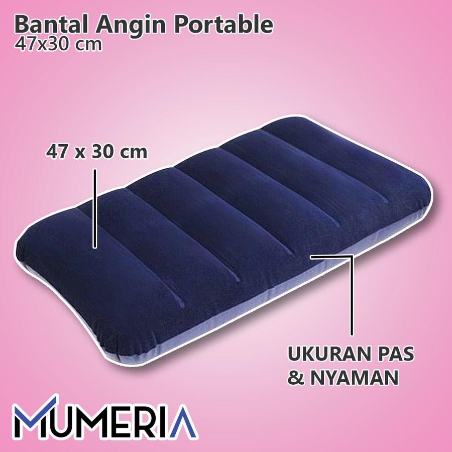 Bantal Angin Travel Ukuran Besar - Bantal Tiup Portable - Inflatable Pillow for Traveling Office Camping