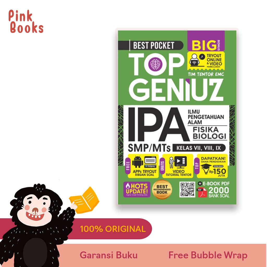 BUKU SMP : BUKU PENDIDIKAN : TOP GENIUZ IPA SMP : Buku Sekolah : Buku Soal IPA