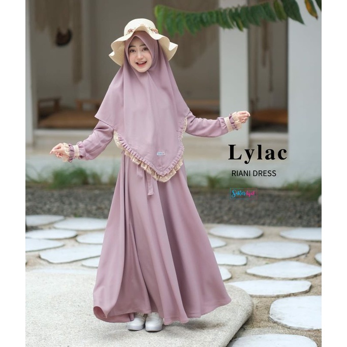 sister hijab, riani, riani dress, gamis, dress, set hijab, set khimar, gamis branded, set gamis