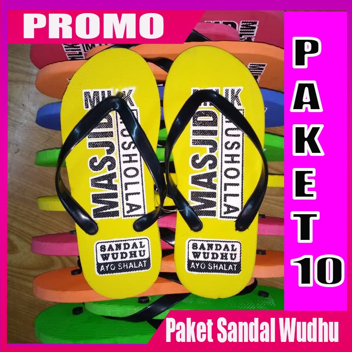 20 pasang sandal wudhu masjid / sandal masjid / sandal wudhu / sandal jepit pria / sandal musholla /