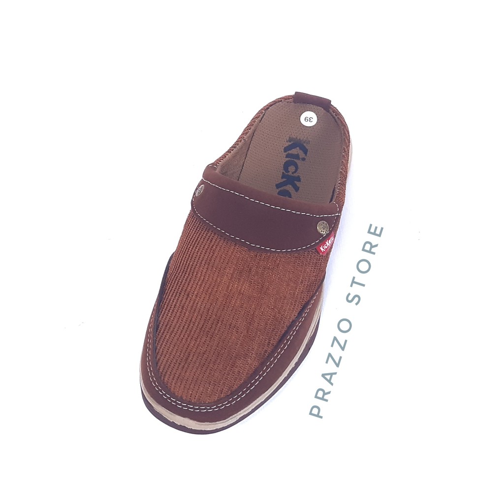 Sendal Slop Pria Sandal Selop Kasual Brown SB01