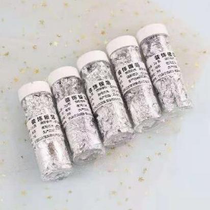 

Jumbo Edible Gold Sheet Leaf Paper Kertas Emas Kue Food Cake Fondant - Silver Kode 174