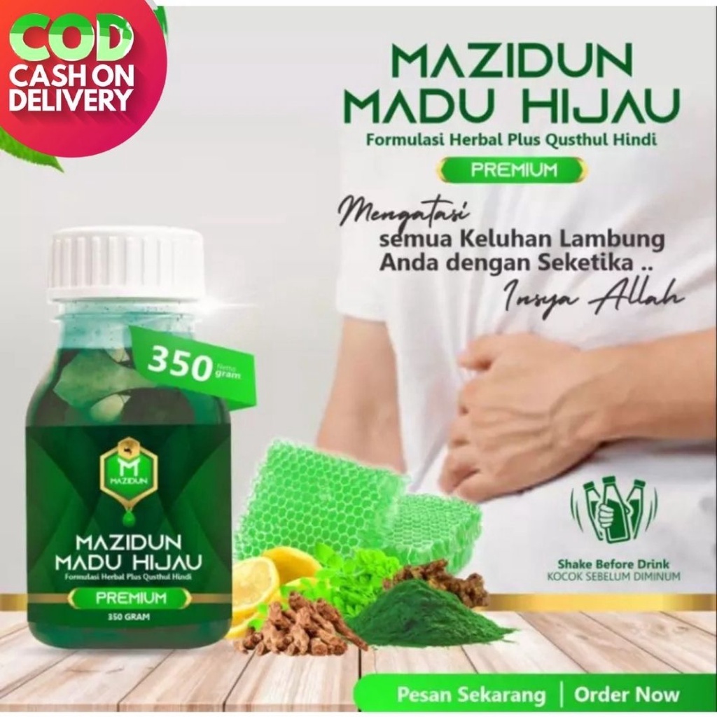 

Mazidun Madu Hijau Herbal Lambung Plus Qusthul Hindi 350 gr