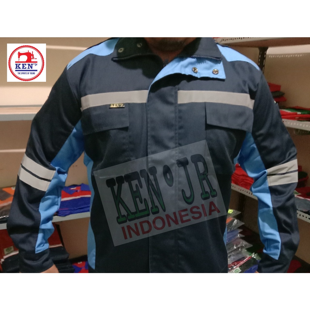 Bagus Uniform - Pakaian Kerja Seragam Proyek SemiJaket Warna Dongker Tosca