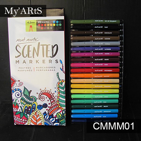 

Unik Mont Marte Scented Markers 20 warna marker parfum Diskon