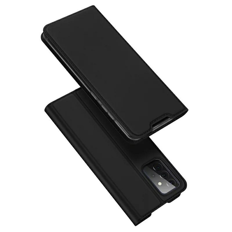 Original Case Samsung A32/A52/A72 2021 Dux Ducis Original Premium Flip Leather Casing - Biru, 5G