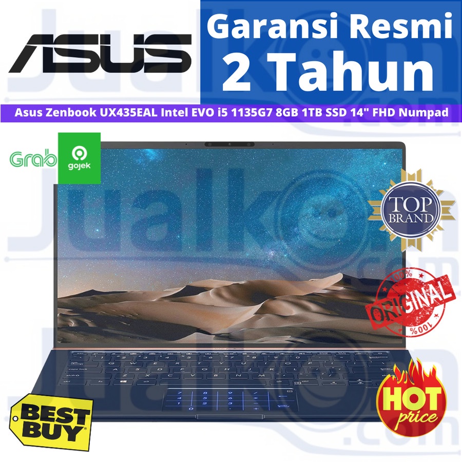 Asus Zenbook UX435EAL Intel i5 1135G7 8GB 1TB SSD 14 FHD Numpad