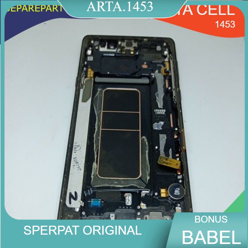 TATAKAN,FREM,BEZEL LCD SAMSUNG NOTE 9 ORI
