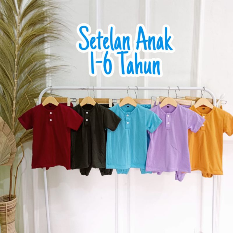 Baju Setelan Anak / Setelan Kaos Anak / Playset Jogger / Setelan unisex