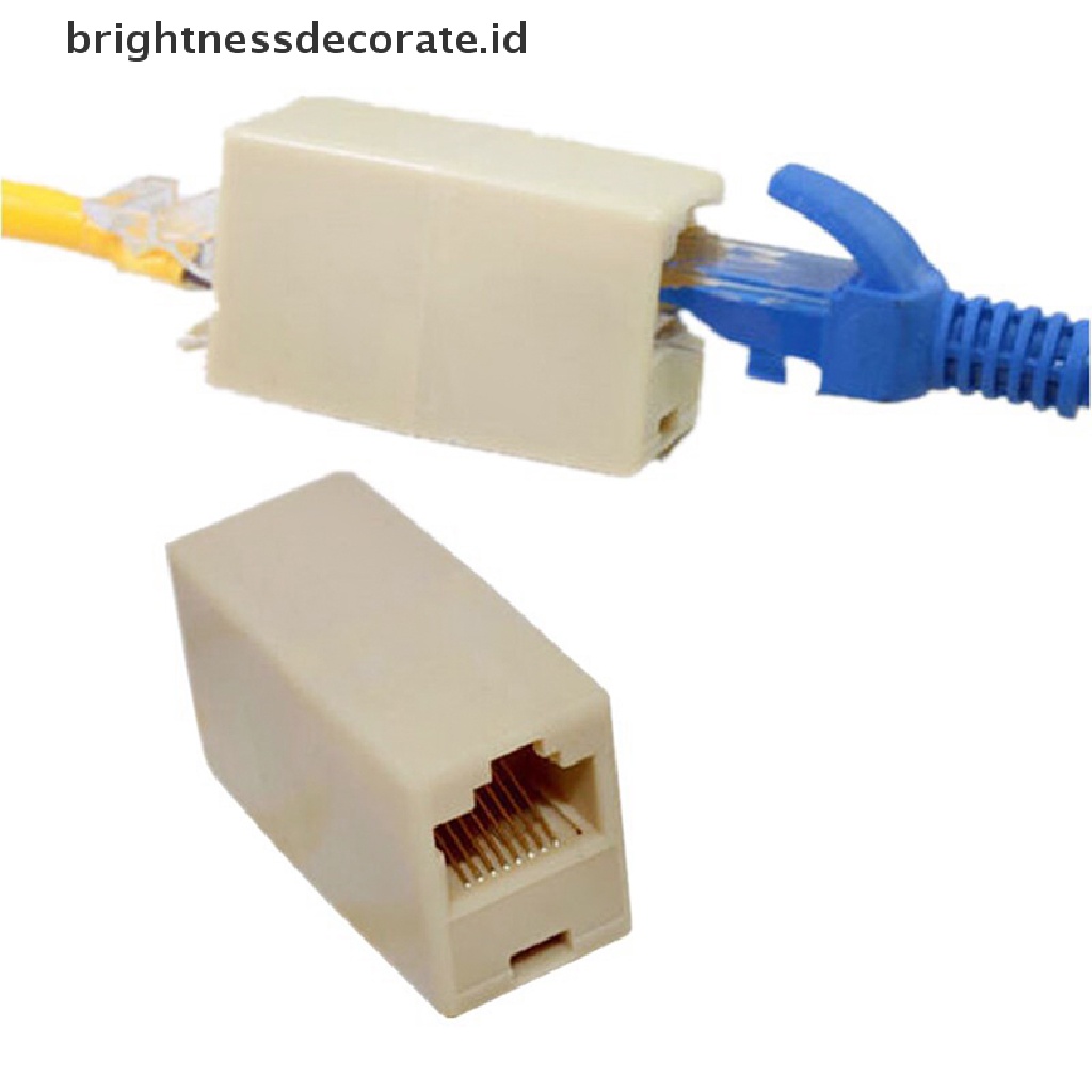 10pcs Konektor Kabel Jaringan Ethernet Lan Rj45 Female Ke Female