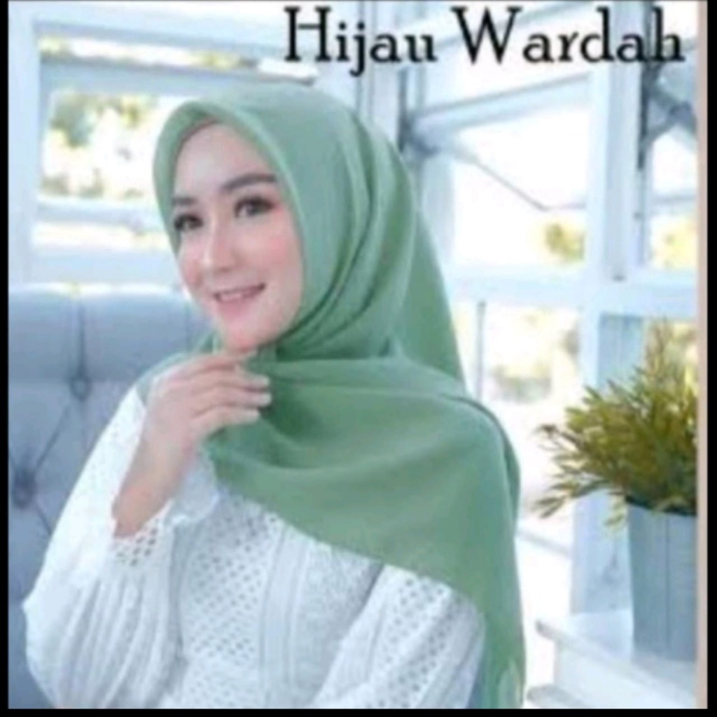 FASHION MUSLIMAH PROMO HIJAB BELLA SQUARE SEGI 4 / KERUDUNG SEGI 4 Hijau Wardah