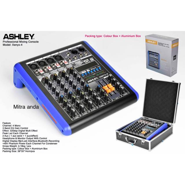 MIXER ASHLEY XENYX 4 ORIGINAL 4CHANNEL 320 DSP