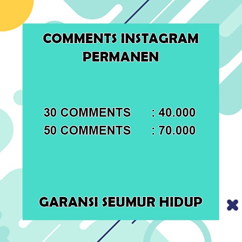 COMMENT INSTAGRAM PERMANEN GARANSI SEUMUR HIDUP