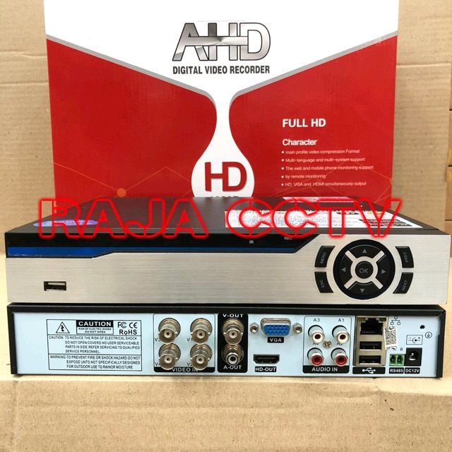 DVR 4 channel Full HD 1080P 6 in 1 Cocok tipe Kamera, Auto detect :