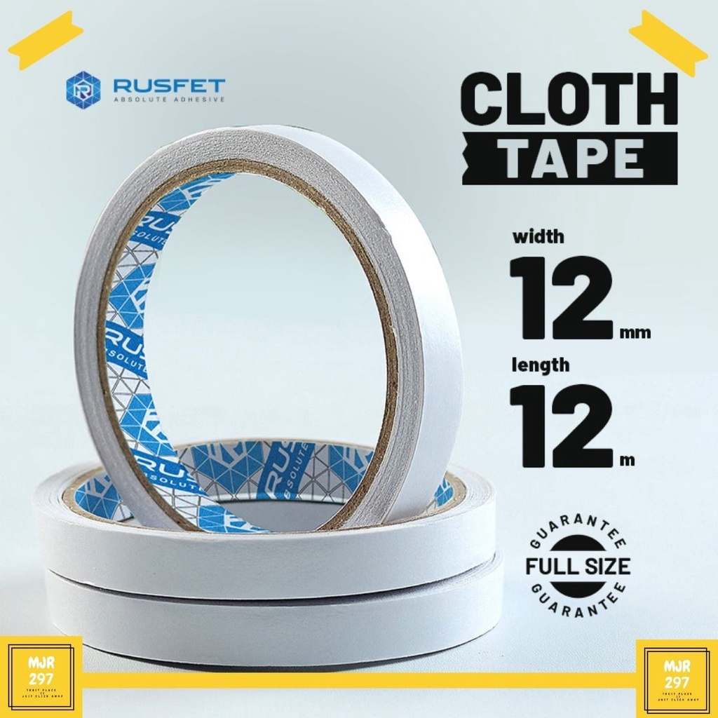 

DOUBLE TAPE RUSFET KERTAS PUTIH DOUBLE SIDE TAPE BOLAK BALIK