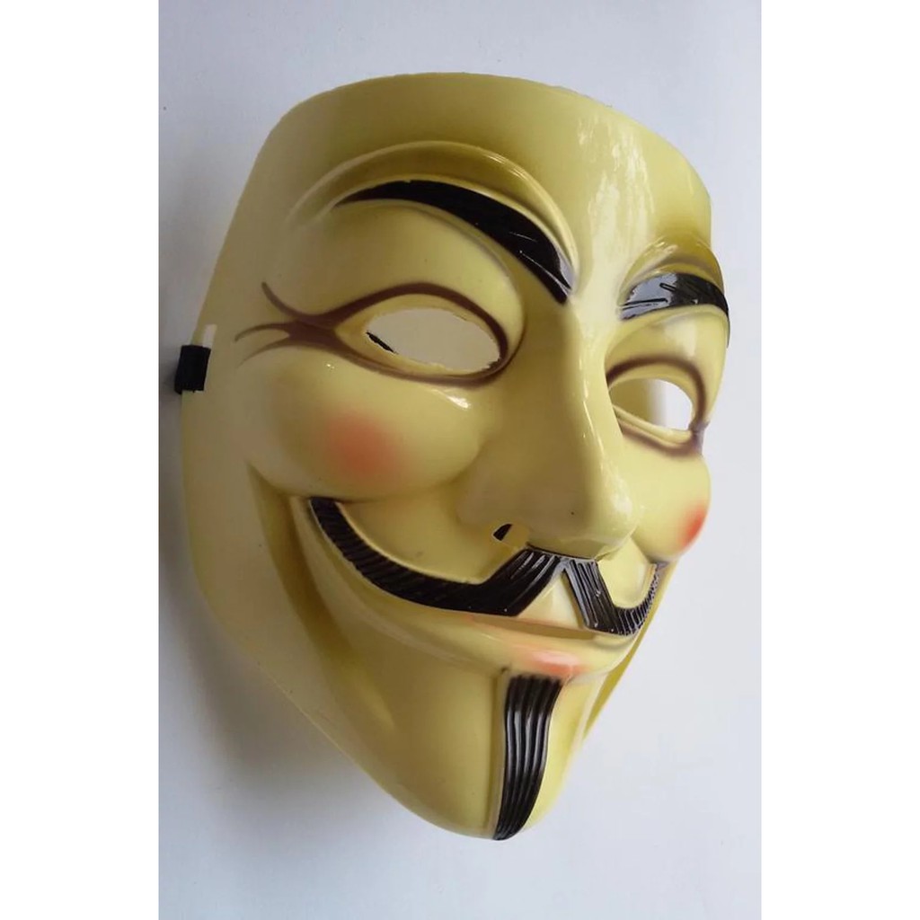 Mask Anonymous Vendetta Topeng Action Figure Cream