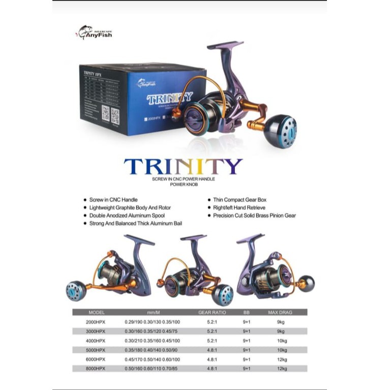 Reel ANYFISH Trinity 2000-6000 HPX