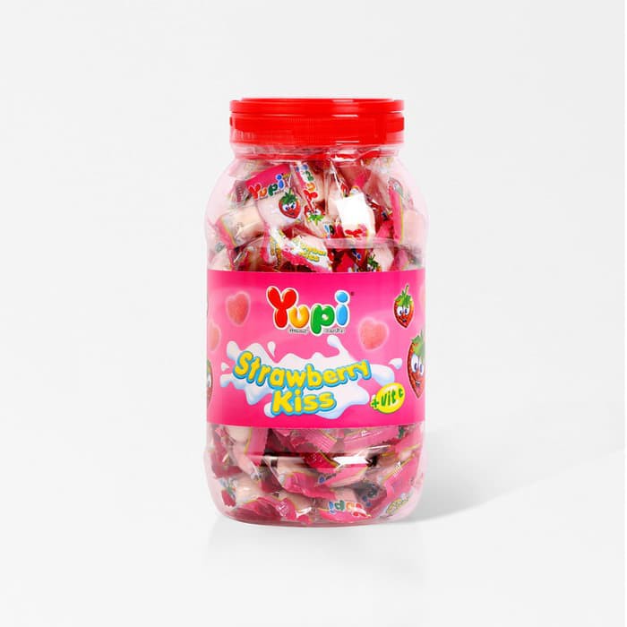 

Yupi Strawberry Kiss Jar 300 gr