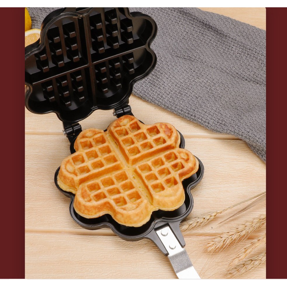 Waffle Pan Maker / Cetakan Kue Manual Wafel Pancake Croffle Marble Anti Lengket