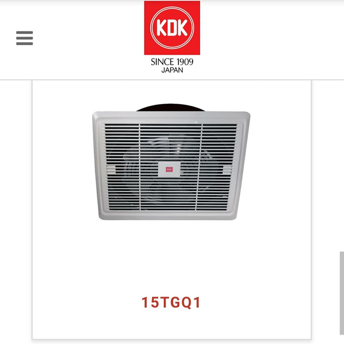 Kipas Angin Plafon Ceiling Exhaust Fan 6&quot; KDK 15 TGQ1